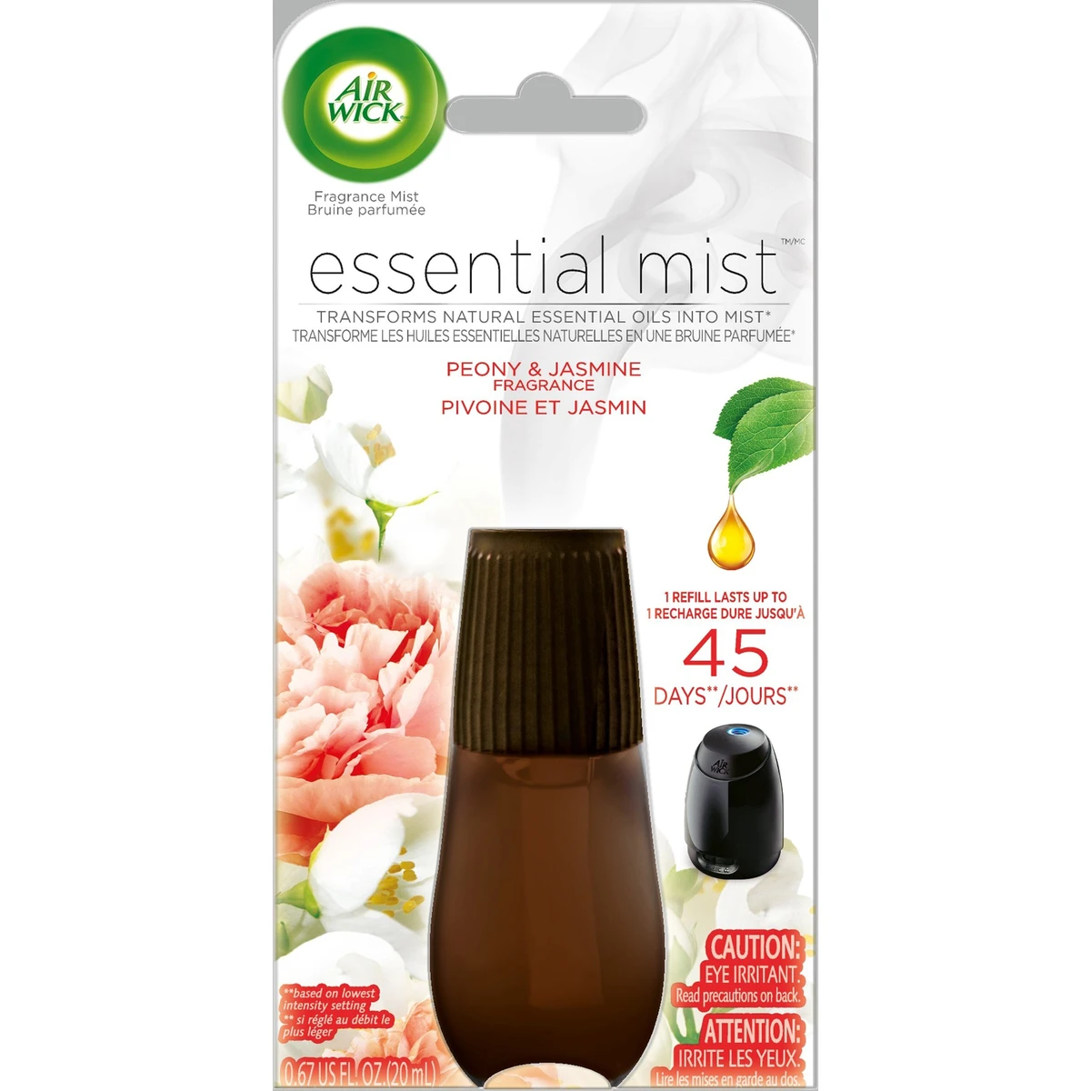 Air Wick Essential Mist Peony & Jasmine Air Freshener Refill  0.67oz