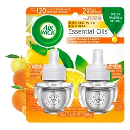 Air Wick Air Wick Scented Oil Pure Sparkling Citrus Air Freshener Refill  0.67oz/2ct