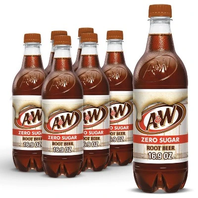Diet A&W Root Beer  6pk/0.5 L Bottles