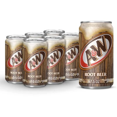 A&W Root Beer  6pk/7.5 fl oz Cans