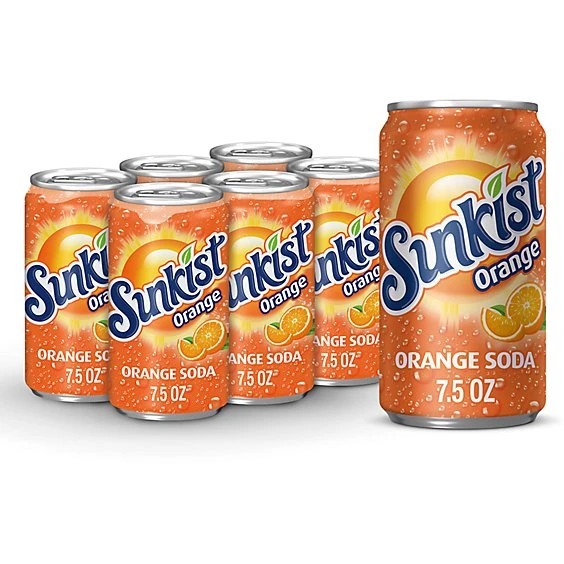 Sunkist Orange Soda  6pk/7.5 fl oz Cans
