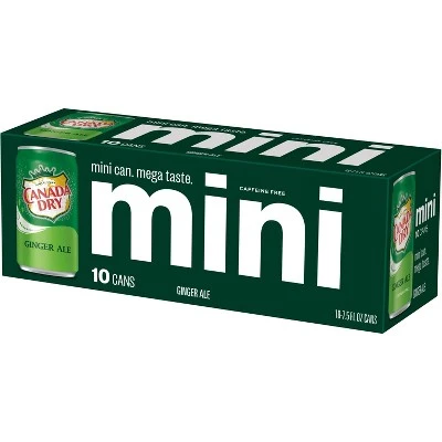 Canada Dry Ginger Ale  10pk/7.5 fl oz Mini Cans