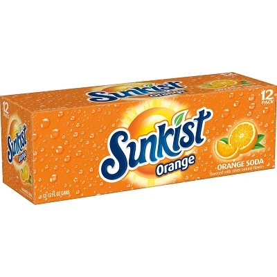 Sunkist Orange Soda 12pk/12 fl oz Cans