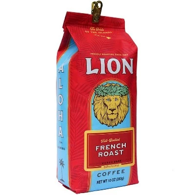 Lion Coffee Lion French Dark Roast Ground Coffee  10oz