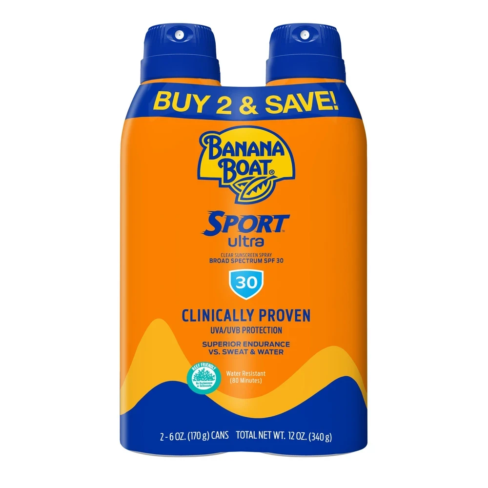 Banana Boat Ultra Sport Sunscreen Spray SPF 50+ 2pk/12oz