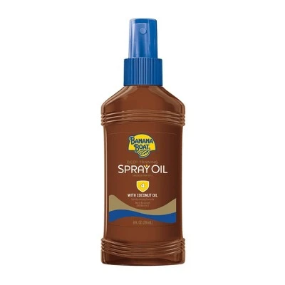 Banana Boat Deep Tanning Oil Sunscreen Pump Spray SPF 4 8oz