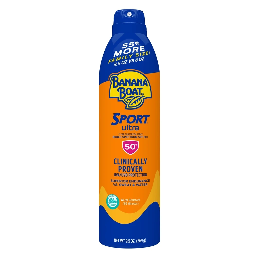 Banana Boat Simply Protect Sport Clear Sunscreen Spray  SPF 50+  9.5oz
