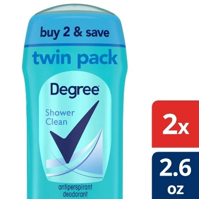Degree Dry Protection Shower Clean Invisible Antiperspirant & Deodorant Stick  2.6oz