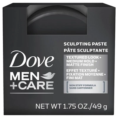 Dove Men+Care Textured Look + Medium Hold + Matte Finish Sculpting Hair Paste Gel  1.75oz