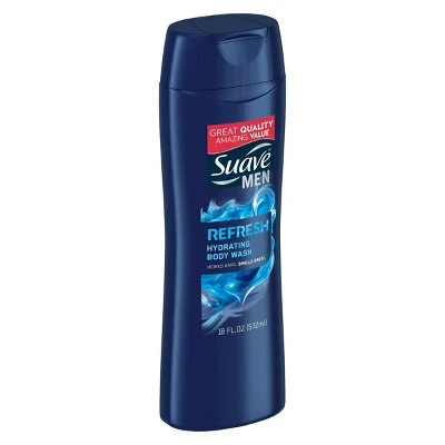 Suave Men Refresh Hydrating Body Wash Soap for All Skin Types  18 fl oz