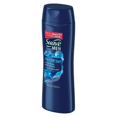 Suave Men Refresh Hydrating Body Wash Soap for All Skin Types  18 fl oz