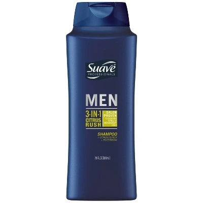 Suave Men 3 in 1 Citrus Rush Shampoo + Conditioner & Body Wash  28 fl oz