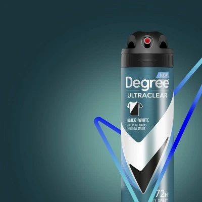 Degree Men Ultra Clear Black + White Fresh 48 Hour Antiperspirant & Deodorant Dry Spray  3.8oz