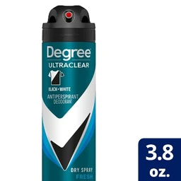 Degree Degree Men Ultra Clear Black + White Fresh 48 Hour Antiperspirant & Deodorant Dry Spray  3.8oz