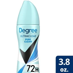 Degree Degree Ultra Clear Black + White Pure Clean Antiperspirant & Deodorant Dry Spray  3.8oz