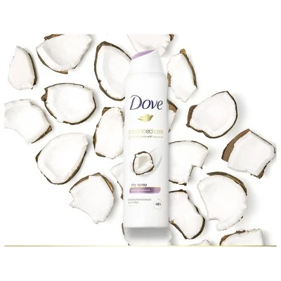Dove Caring Coconut 48 Hour Antiperspirant & Deodorant Dry Spray  3.8oz