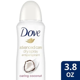 Dove Beauty Dove Caring Coconut 48 Hour Antiperspirant & Deodorant Dry Spray  3.8oz