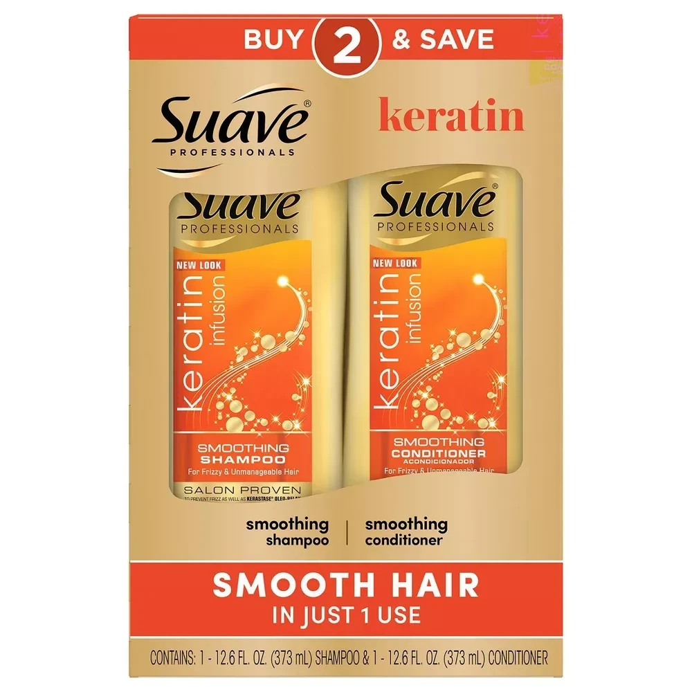 Suave Professionals Keratin Smoothing Shampoo & Conditioner Twin Pack  12.6 fl oz