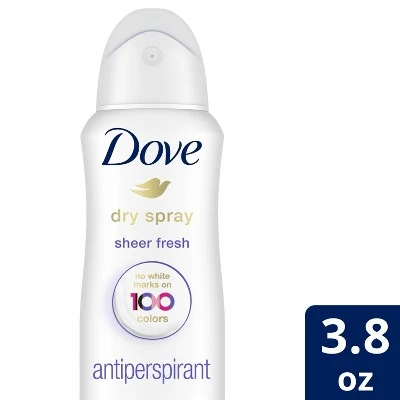 Dove Sheer Fresh 48 Hour Invisible Antiperspirant & Deodorant Dry Spray  3.8oz