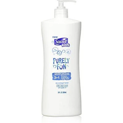 Suave Kids Purely Fun 3 In 1 Shampoo + Conditioner + Body Wash  28 fl oz