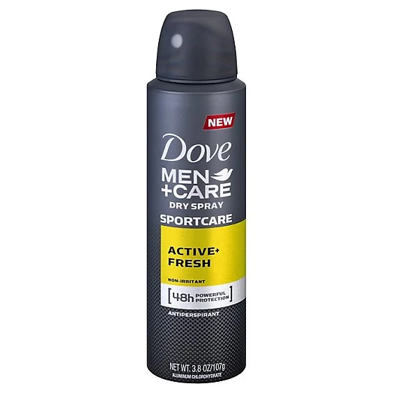 Dove Men+Care Sport Care Active Fresh 48 Hour Antiperspirant & Deodorant Dry Spray  3.8oz