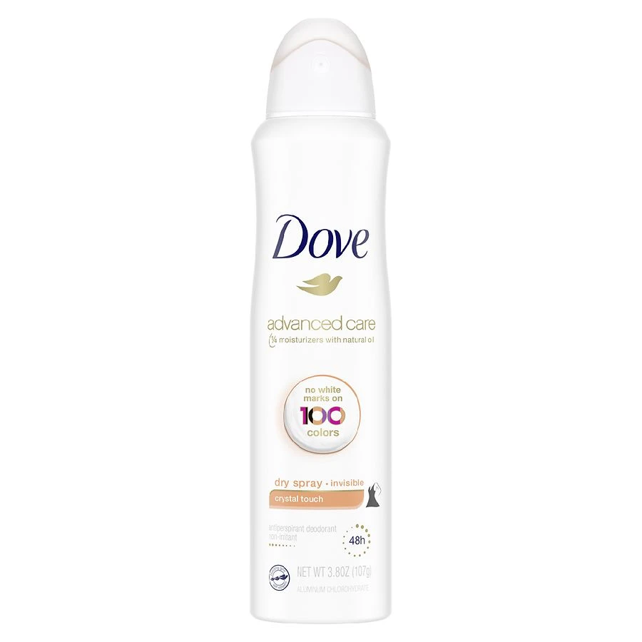 Dove Crystal Touch 48 Hour Invisible Antiperspirant & Deodorant Dry Spray 3.8oz