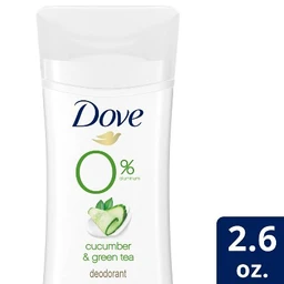 Dove Beauty Dove 0% Aluminum Deodorant, Cucumber & Green Tea