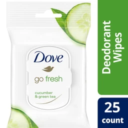 Dove Beauty Dove go Fresh Cucumber & Green Tea Pre Moistened Deodorant Wipes  25ct