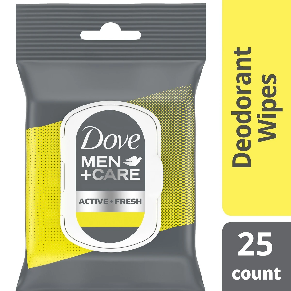 Dove Men+Care Active + Fresh Pre Moistened Towelette Deodorant Wipes  25ct