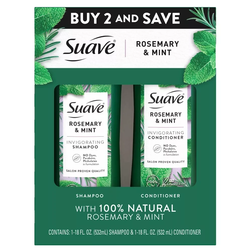 Suave Professionals Rosemary + Mint Shampoo & Conditioner Set  2pk