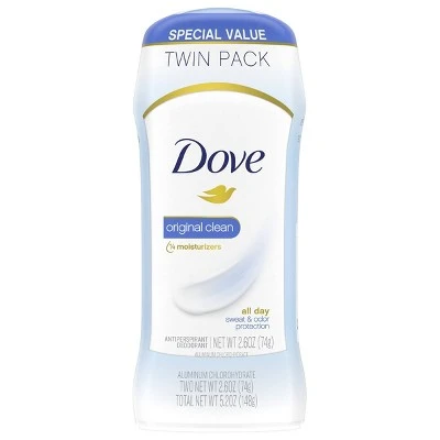 Dove Original Clean 24 Hour Invisible Solid Antiperspirant & Deodorant Stick  2.6oz