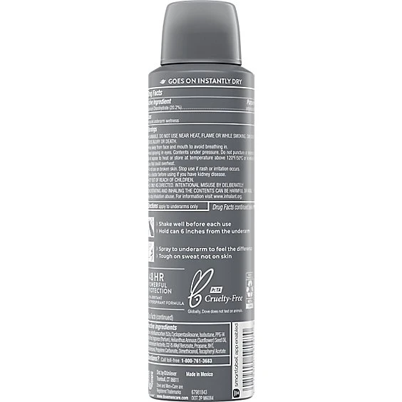 Dove Men+Care Stain Defense Clean 48 Hour Antiperspirant & Deodorant Dry Spray 3.8oz