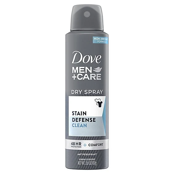 Dove Men+Care Stain Defense Clean 48 Hour Antiperspirant & Deodorant Dry Spray 3.8oz