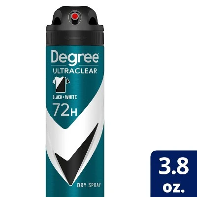 Degree Men Ultra Clear Black + White 48 Hour Antiperspirant & Deodorant Dry Spray  3.8oz
