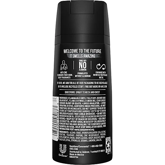 AXE Black 48 Hour Fresh Deodorant Body Spray 4oz