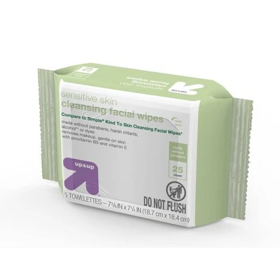Facial Cleansing Wipes  25ct  Up&Up™