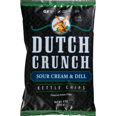 Old Dutch Crunch Sour Cream & Dill Kettle Potato Chips  9oz