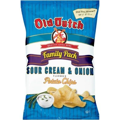 Old Dutch Sour Cream & Onion Flavored Potato Chips  9.5oz
