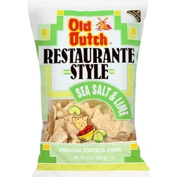 Old Dutch Old Dutch Restaurante Style Sea Salt & Lime Premium Tortilla Chips  13oz