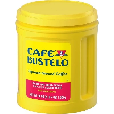 Cafe Bustelo Espresso Dark Roast Ground Coffee  36oz