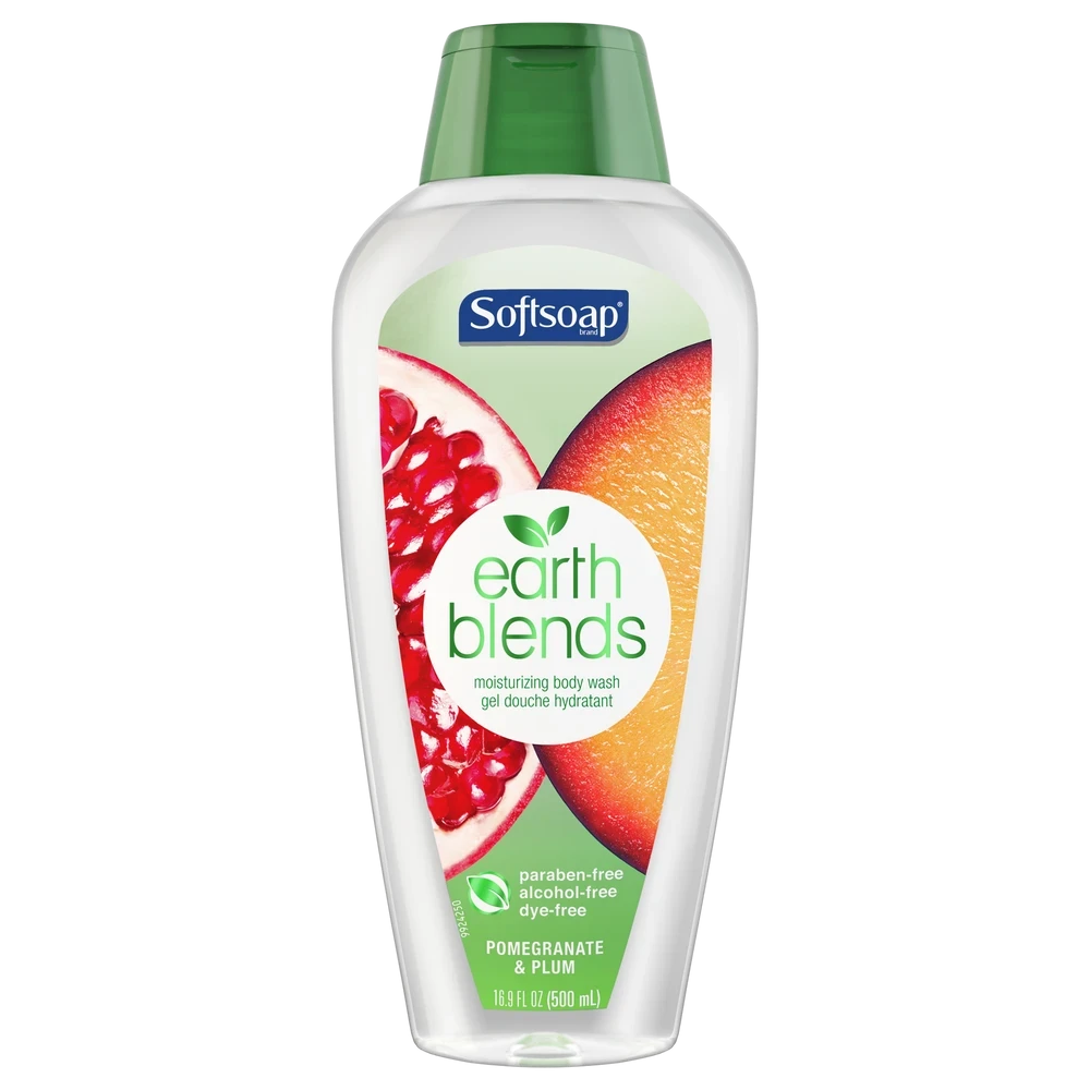 Softsoap Earth Blends Body Wash, Pomegranate & Plum, 16.9 ounce