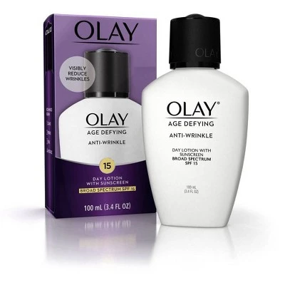 Olay Age Defying Anti Wrinkle Day Lotion With SPF 15  3.4 oz