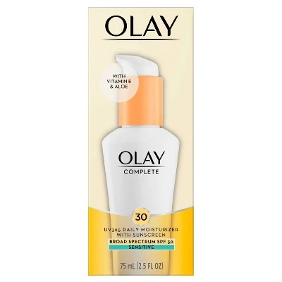 Unscented Olay Complete All Day Moisturizer with Broad Spectrum SPF 30 Sensitive 2.5fl oz
