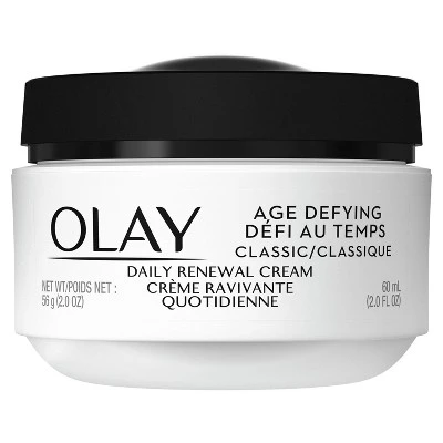 Olay Age Defying Classic Daily Renewal Cream Facial Moisturizer  2 oz