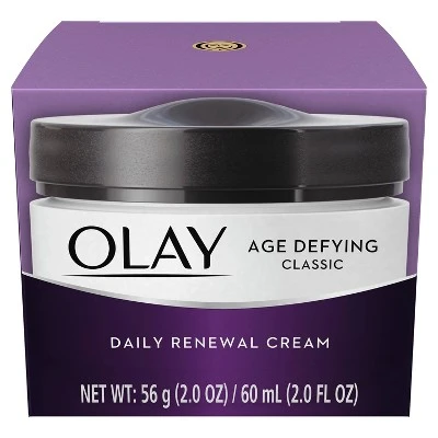 Olay Age Defying Classic Daily Renewal Cream Facial Moisturizer  2 oz