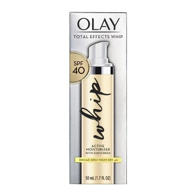 Olay Total Effects Whip Active Moisturizer with Sunscreen  SPF 40  1.7 fl oz