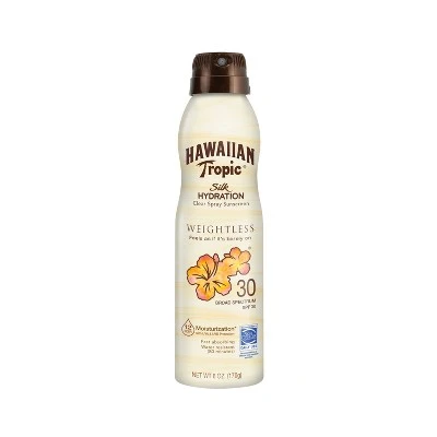 Hawaiian Tropic Silk Hydration Weightless Sunscreen C Spray SPF 30 6oz