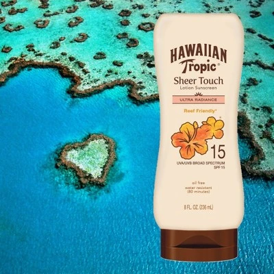 Hawaiian Tropic Sheer Touch Ultra Radiance Lotion Sunscreen  SPF 15  8oz