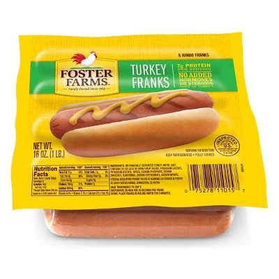 Foster Farms Turkey Franks 16oz/8ct