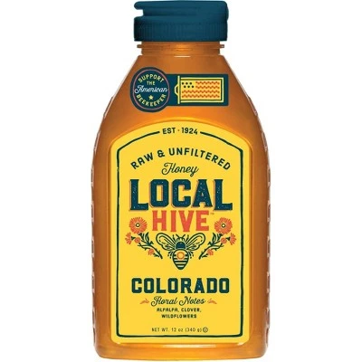 Rice's Local Hive Colorado Raw & Unfiltered Honey 12oz